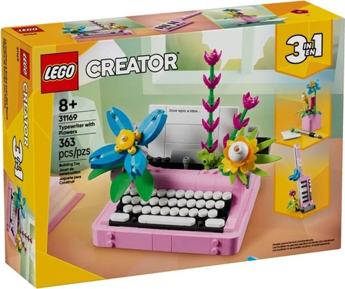 Macchina scrivere con fiori - da,